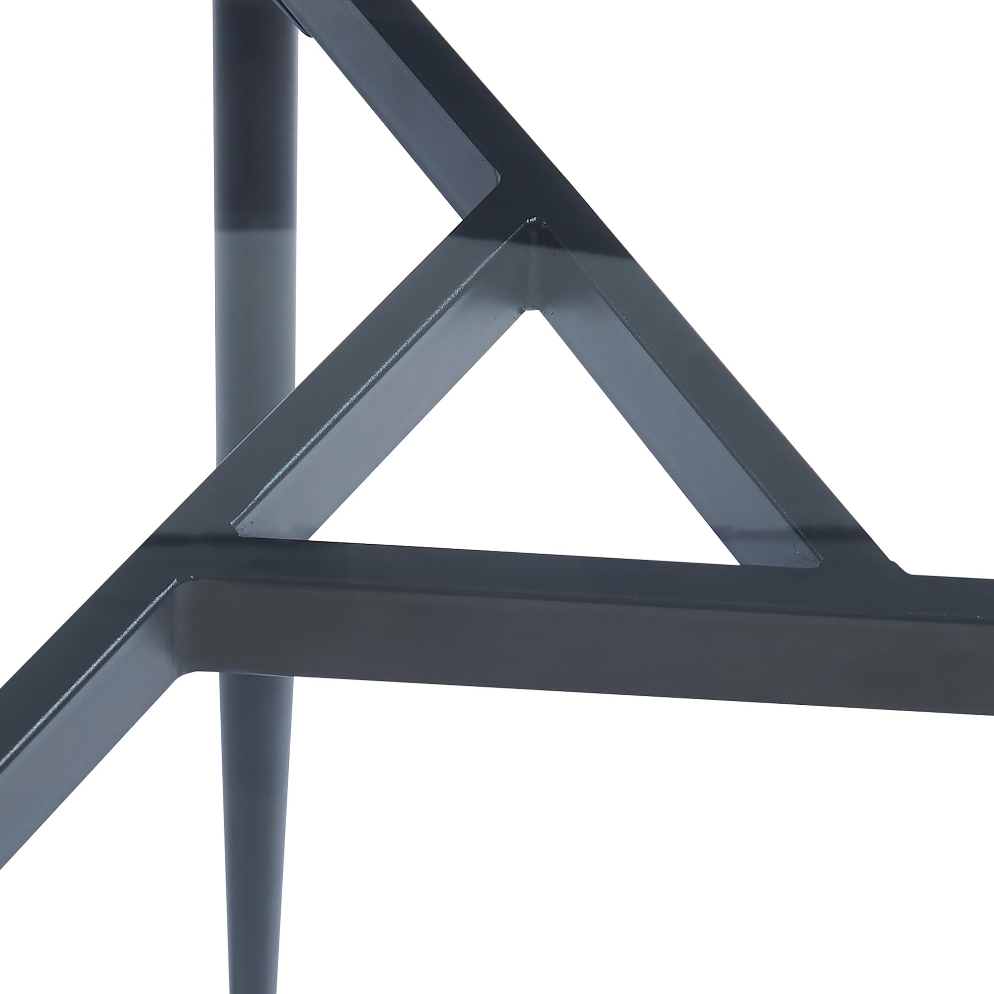[en.casa] Table d'Appoint avec Plateau Rond en Verre Fumé Petite Table Basse Bout de Canapé Guéridon Chevet pour Salon Chambre Bureau Acier 50 x 50 cm Gris
