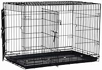Precision Pet 42 Inch Two Door Great Crate Wire Dog Crate for 70-90 lbs Dogs - Heavy Duty 5-Point Lock, Secure Kennel