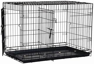Precision Pet 42 Inch Two Door Great Crate Wire Dog Crate for 70-90 lbs Dogs - Heavy Duty 5-Point Lock, Secure Kennel