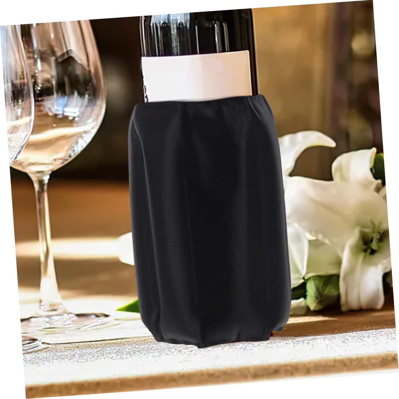 Mikikit 2 pièces Housse de Refroidissement pour Bouteilles de Vin et Gel Isolant Réutilisable Maintien Température Design Élégant et Portable