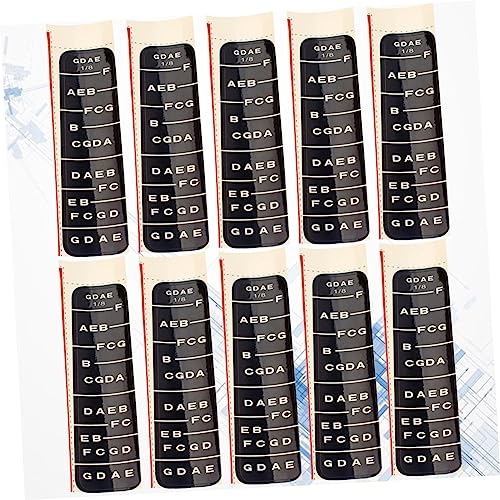 NULYLU 10個小提琴スケール貼り付けシール 初心者向けバイオリン指導用フ