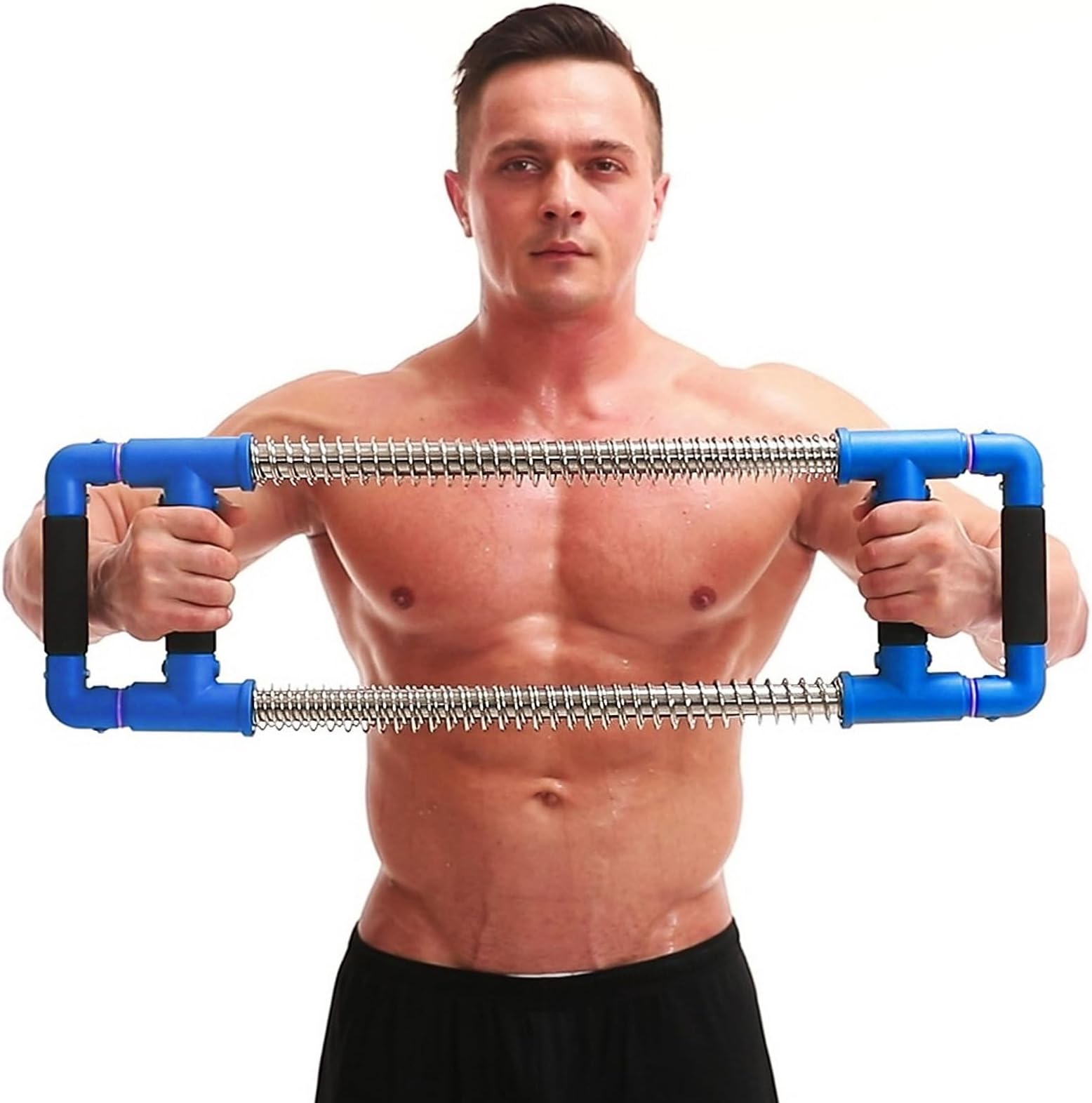 GOFITNESS Push Down Bar Chest Trainer - Home Workout Equipment for Chest, Arm, Shoulder, Abs and Back - Chest Exerciser Home Gym Strength Trainer