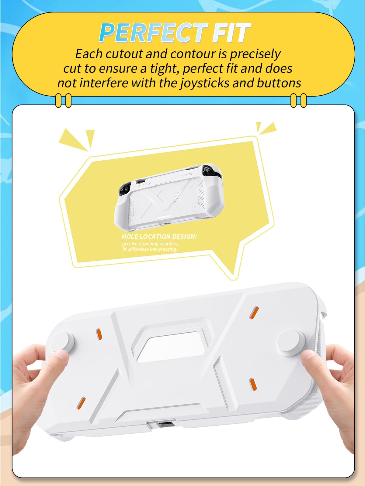 Cover per Nintendo Switch 2, custodia morbida in TPU e guscio rigido in PC per Switch2 con stile Mecha e protezione completa e design integrato, bianco