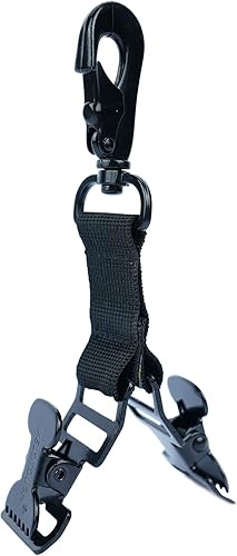 MELOTOUGH Correa de guante de bombero clip para guante de trabajo con 2 clips de cocodrilo reflectante de alta visibilidad lima