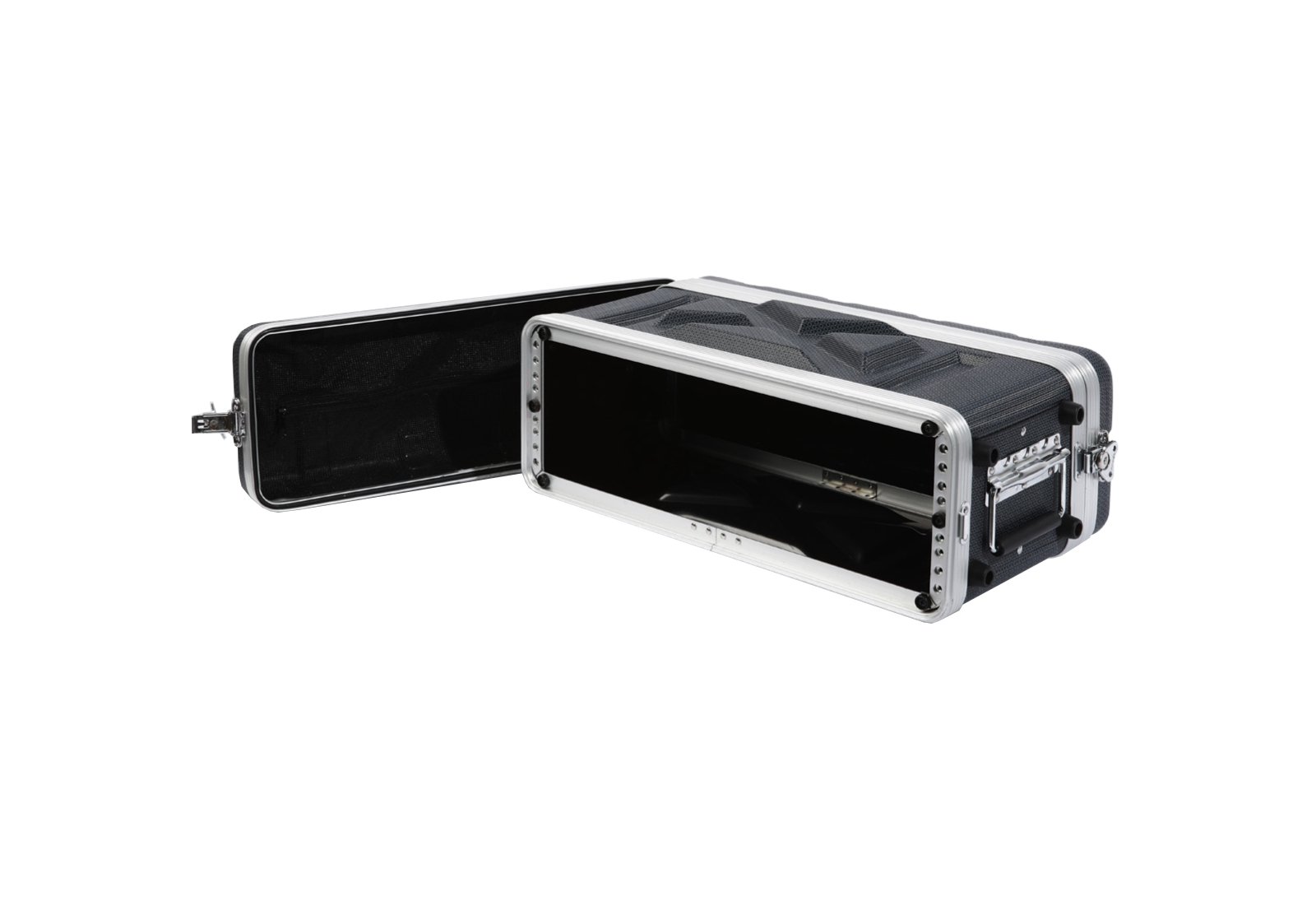 Proel FOABSR4US - Custodia di protezione e trasporto in ABS per 4 Unita' Rack 19" a Profondita' Ridotta, Nero
