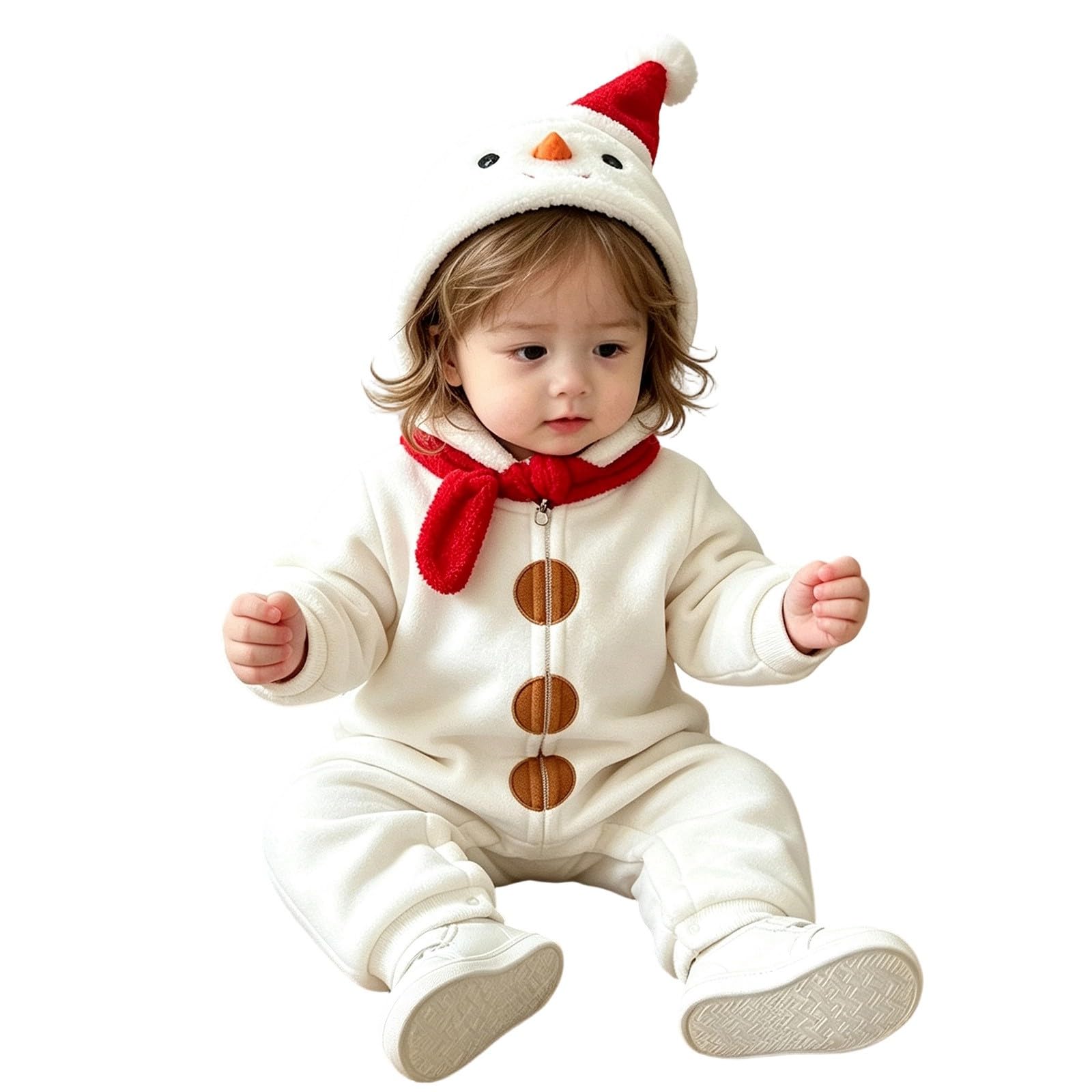 Costume Pupazzo di Neve Bambino - Vestito Neonato per Carnevale, Halloween, Compleanni E Party 0-18 Mesi Costume da Pupazzo di Neve per Bambini Varie Taglie Festival