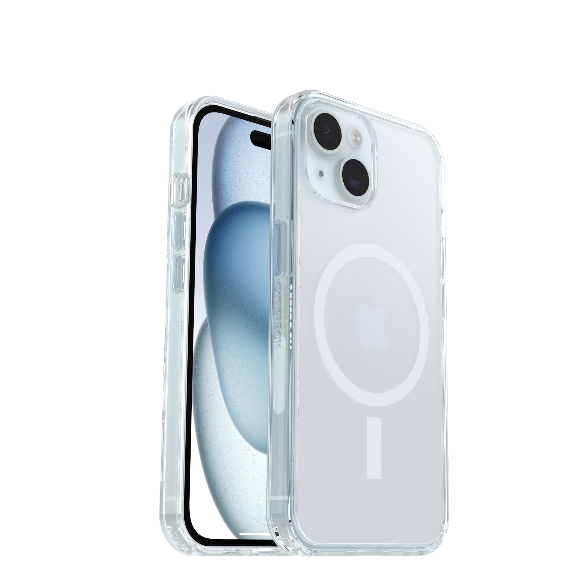 OtterBox Symmetry Series - Custodia trasparente per iPhone 16e, 15, 14 e 13, trasparente