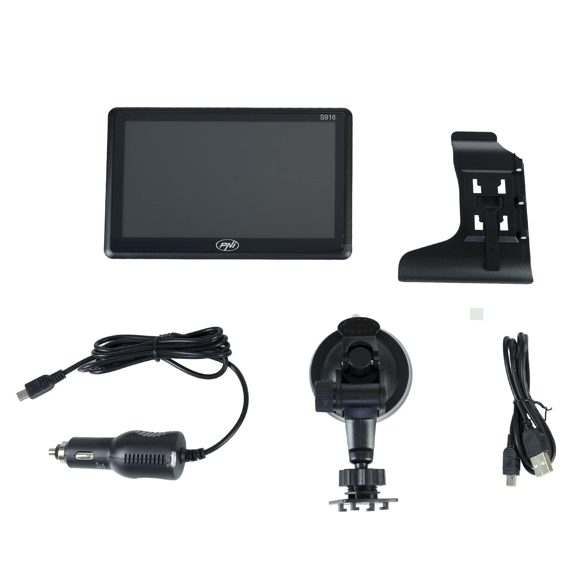 Sistema di navigazione GPS + DVR PNI S916 PRO 7" schermo con Android 6.0, 16 GB di memoria, 1 GB DDR3 RAM
