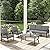 ALAULM Aluminum Patio Furniture Set with Coffee Table Rectangular?5-seat Outdoor Sectional Furniture w/5.1" Cushions?Patio Conversation Set for Porch, Backyard, Poolside-Grey