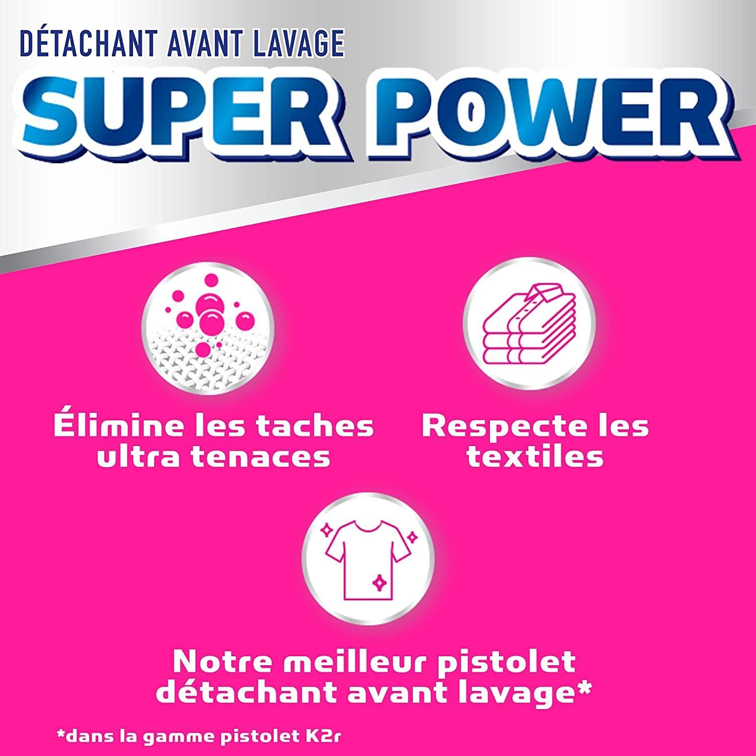 K2R Set di 5 Super Power – Pistola (550 ml) – Smacchiatore avambraccio