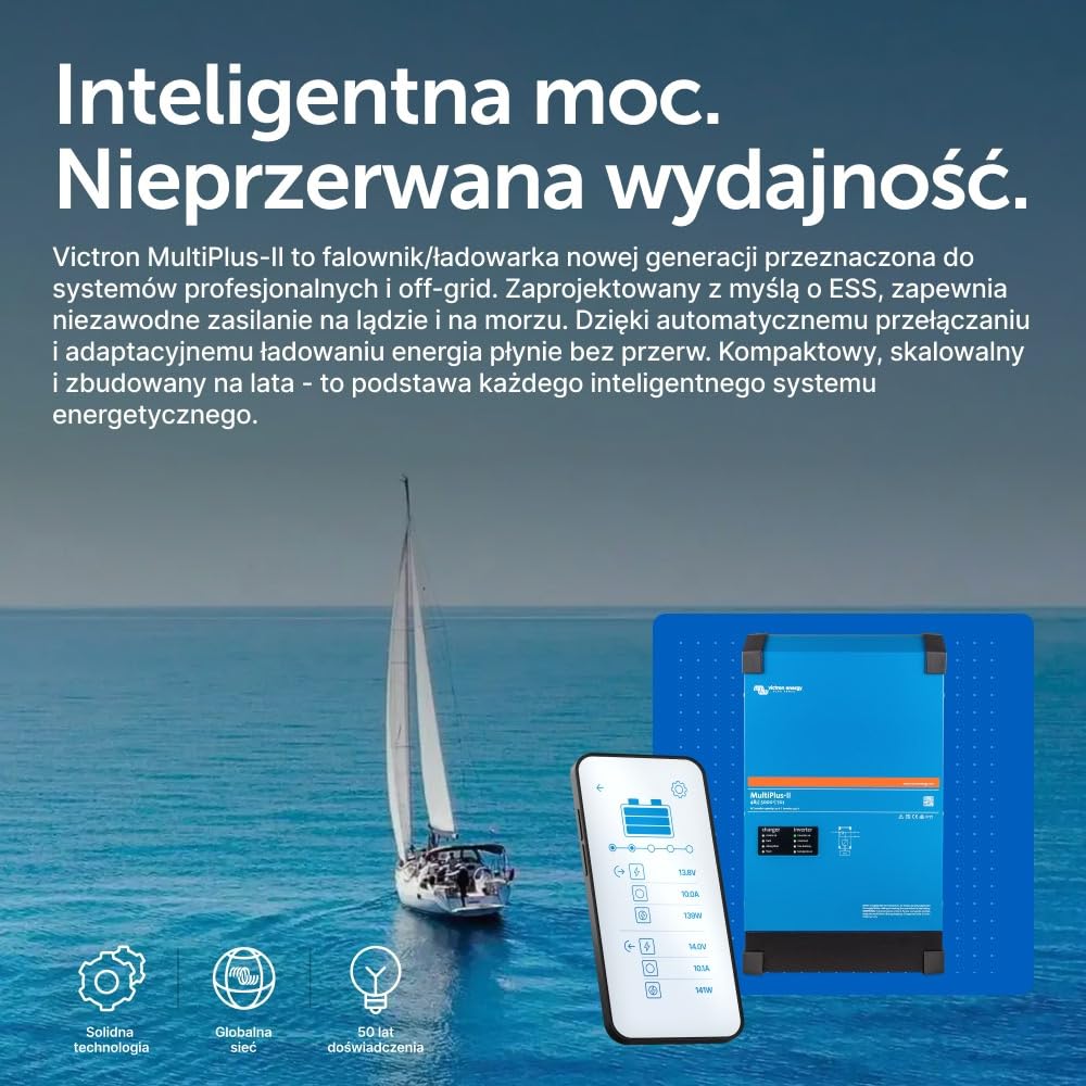 Victron Energy MultiPlus-II 5000VA 48-Volt 230V Falownik Sinusoidalny 70 amp Ładowarka do Akumulatorów