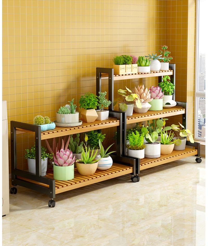 Amazon.co.jp: 東寧 フラワースタンド 木製 3段 プランタースタンド