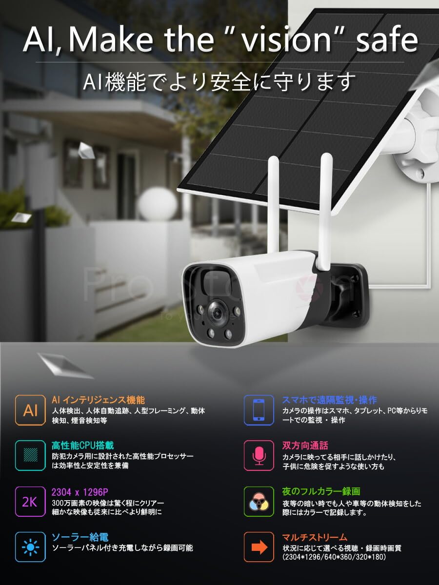 防犯カメラ ワイヤレス ソーラー充電「CB11-TZ/SD256.A」 Amazon.co.jp: 防犯カメラ 屋内屋外兼用 ワイヤレス ソーラー