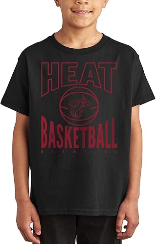 Miniatura 26 de Junk Food NBA Team Basketball - Camiseta de manga corta para niños y niñas con licencia oficial Verde Kelly,Negro -,Verde bosque,marino,Púrpura,Rojo