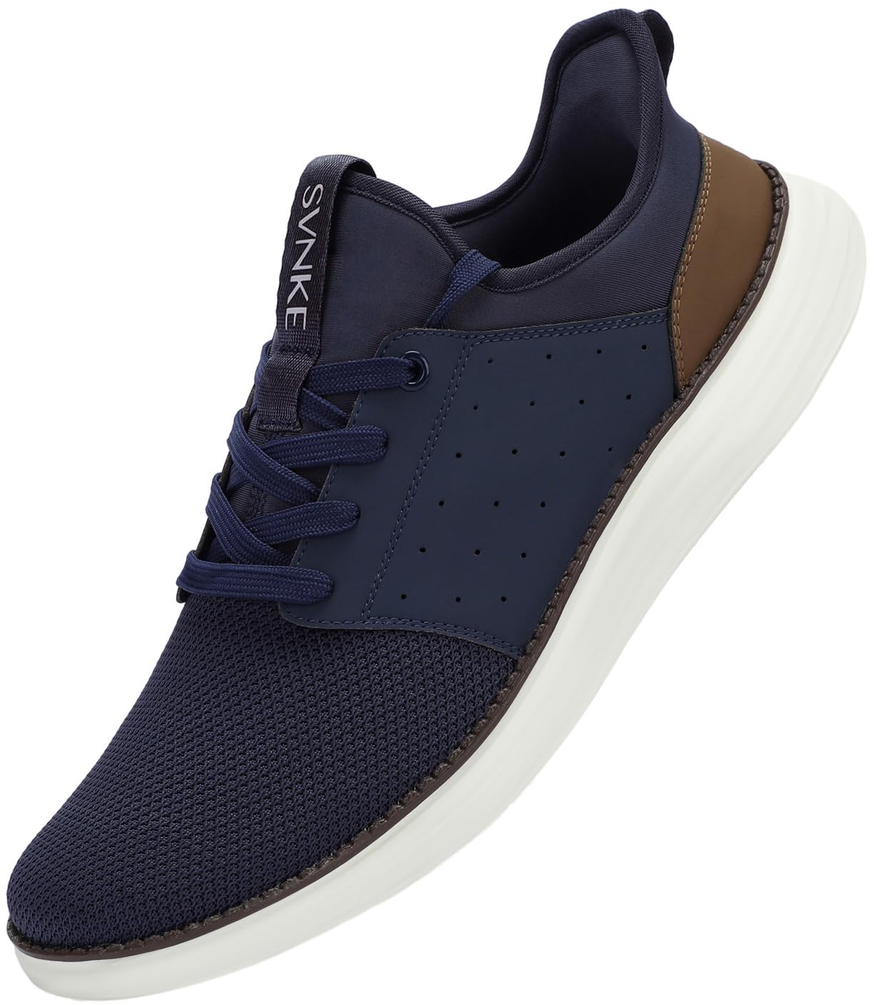 SVNKE Mannen Slip op Schoenen Ademend Lace Up Schoenen Pijn Relief
