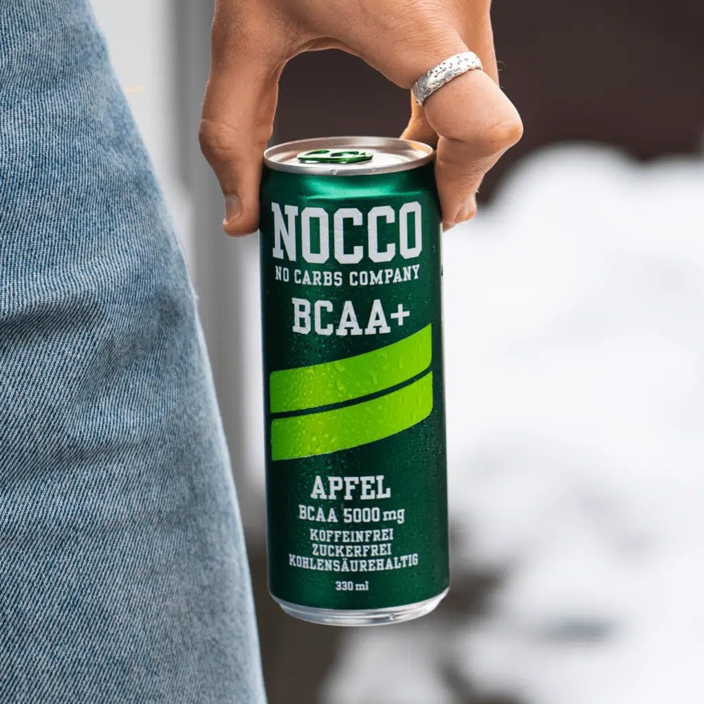 12 cans of NOCCO BCAA Drink | Juicy Melba Summer Edition 2023 | Buxtrade | 330ml | 105 mg caffeine (24 Cans, Apple)