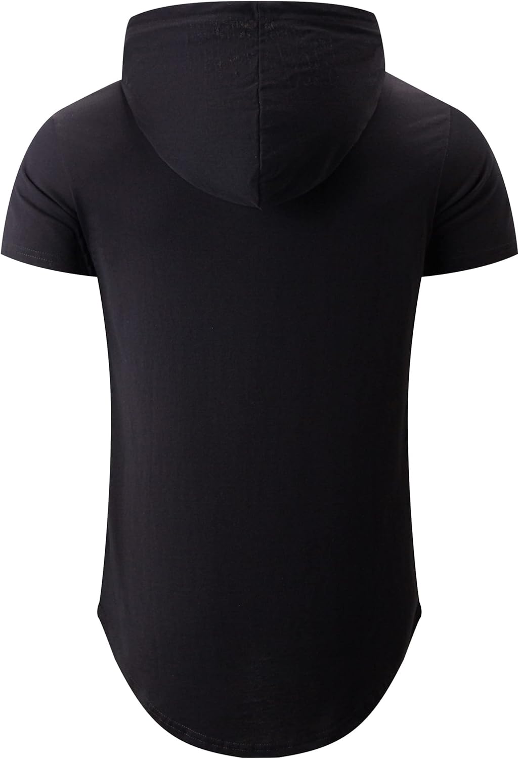 KLIEGOU Men's Hooded T-Shirt 190GSM 100% Cotton Soft Streetwear Longline Tee- Breathable Hip Hop Pullover - Pre-Shrunk - Image 3