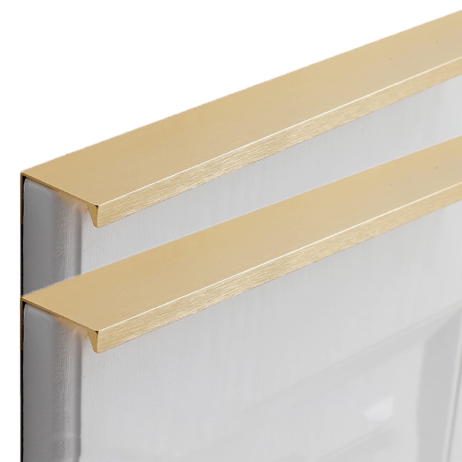 Opfdfhdfh Onecolor Concealed Door Handles, Concealed Handles Aluminum Alloy Invisible Door Knob Wardrobe Kitchen Cupboard Gold 2 Pieces(Overall Length 1200Mm)