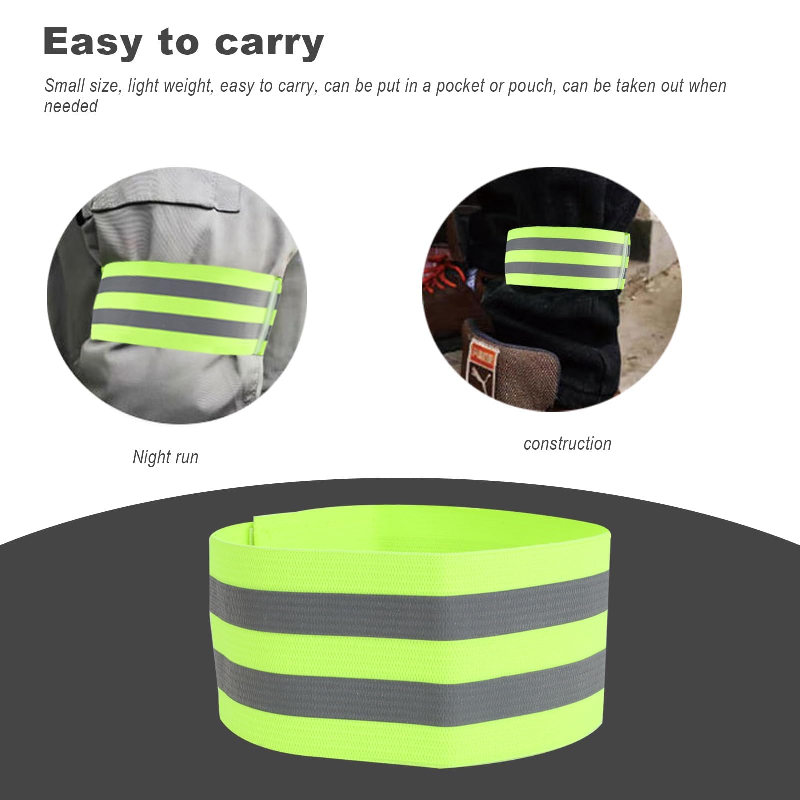 Fasce Rifrangenti 10 Pezzi 5 Colori Bracciale Catarifrangente Regolabile Ciclismo Escursionismo