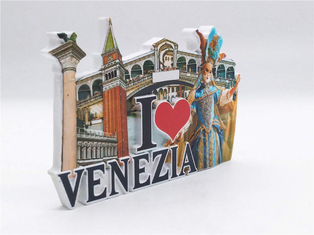 Magnete Frigorifero 3D Venezia Italia: Souvenir Turistico In Poliresina, Decorazione Casa E Ufficio, Collezione Viaggi