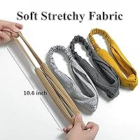 Vista 55 de Huachi Diademas para mujer con nudos torcidos, bandas elásticas bohemias para el cabello, antideslizantes, para niñas, turbante entrecruzado, liso