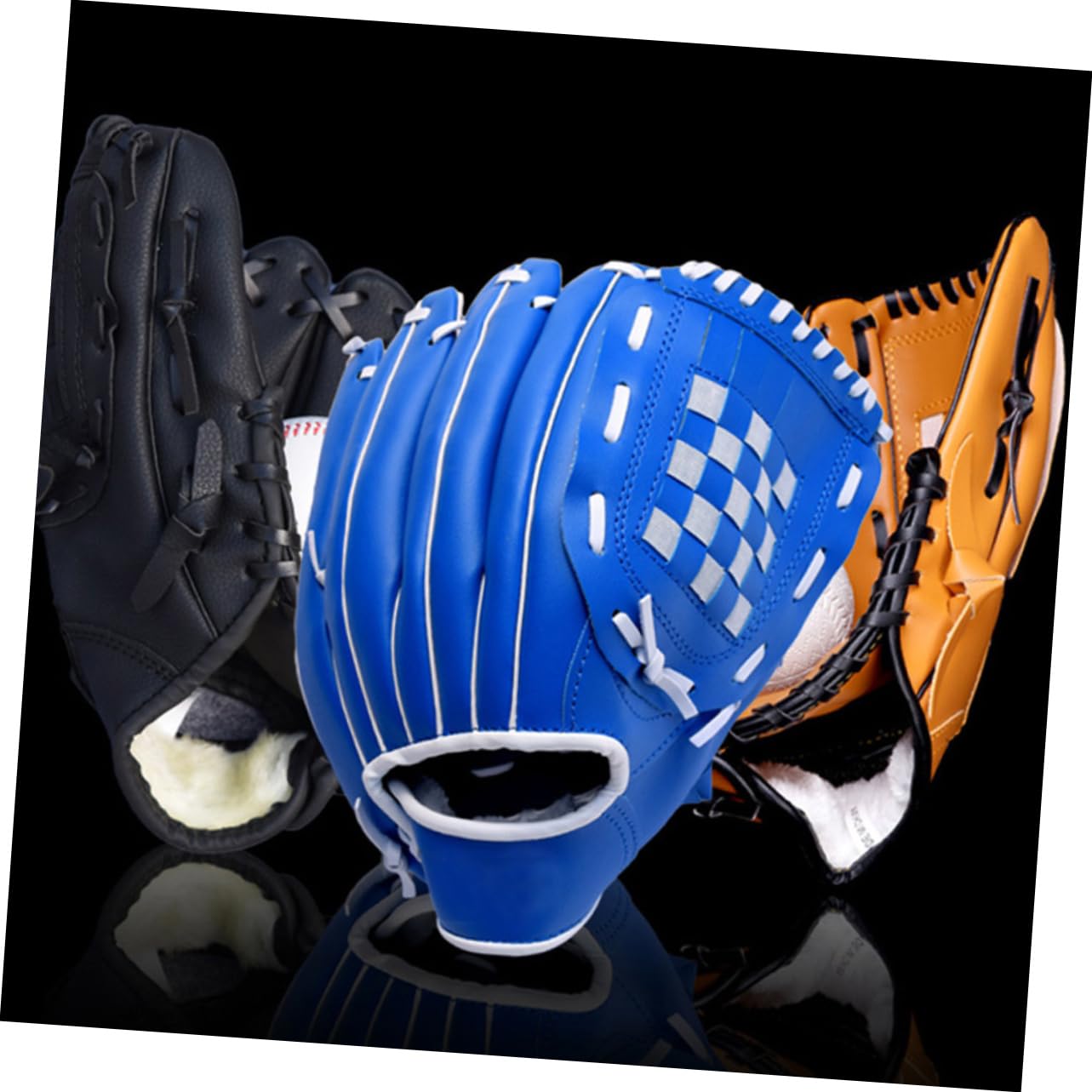 BRIGHTFUFU 2 Pcs Youth Baseball Glove Fastpitch Softball Glove Lightweight Pitcher Infielder Pu Material Comfortable