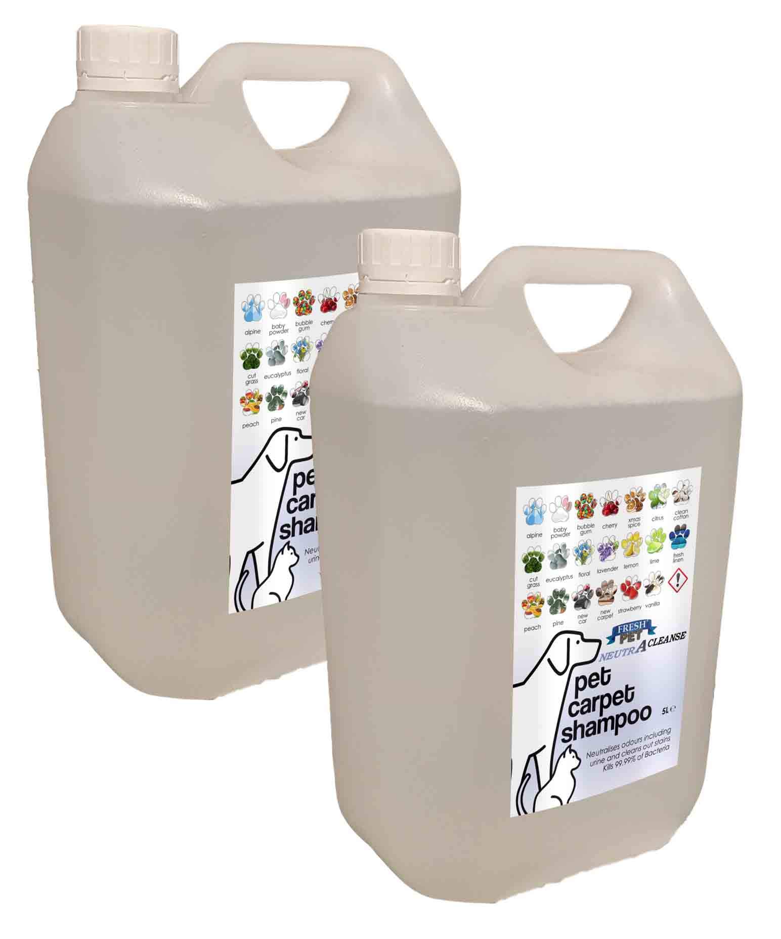 NEUTRACLEANSE Fresh Pet Carpet Shampoo - made to tackle Pet Odour - 10L (2 x 5L) Range (CLEAN COTTON)