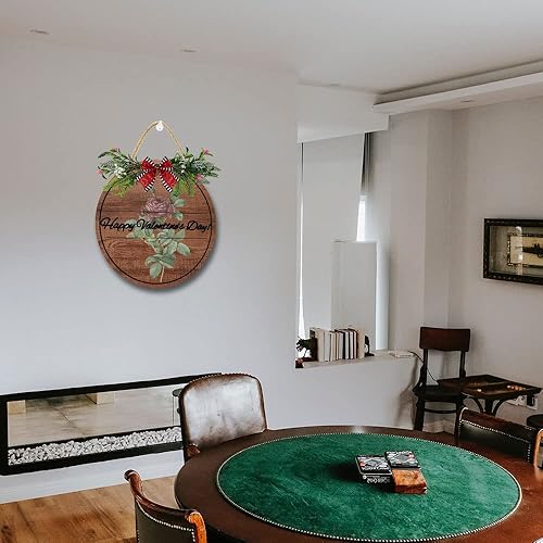 Miniatura 3 de Corona colgante de feliz día de San Valentín para puerta delantera decoración del día de San Valentín corona de vacaciones letreros de puerta de