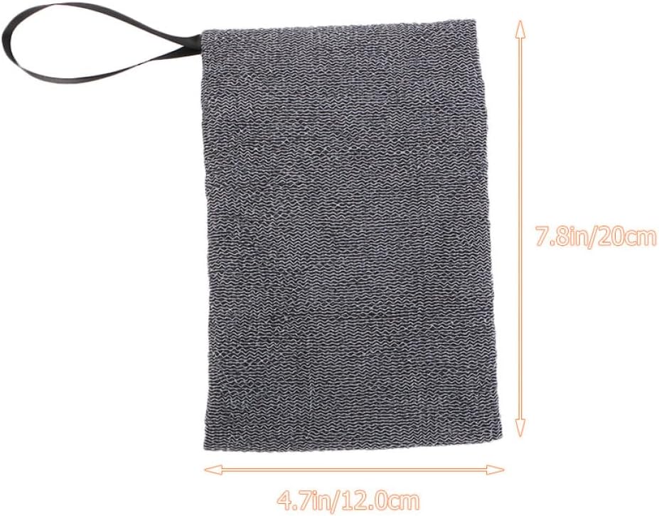 6pcs Gray Mesh Soap Bags for Bar Soap Foaming Bath and Body Scrubber Pouches with Drawstring Household Exfoliating Saver for Face and Shower Use
