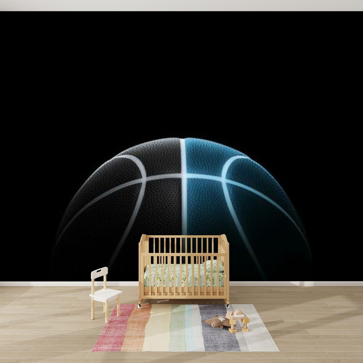 Papier Peint Basket-Ball Panoramique 3D Intissé Photo Trompe l'Oeil Poster Mural 200x140