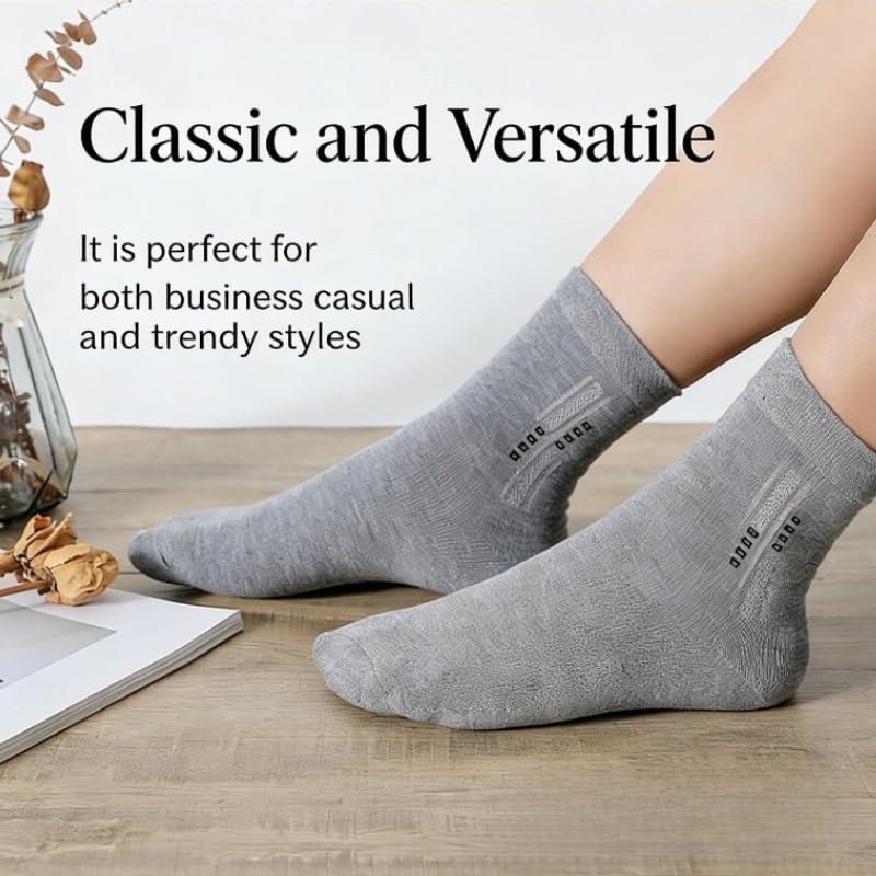 1 set of 5 pairs of comfortable, breathable and sweat-absorbent socks, with a simple style, suitable for daily use and outdoor sports.