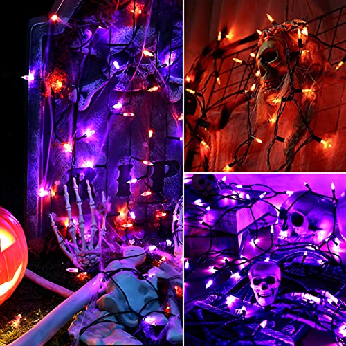 Vtechology 100 Led Motion Sensor Orange & Purple Halloween String Lights,33Ft Usb & Battery Operated Halloween Light String With Spooky Music For Halloween Holiday Indoor Decor thumb #7