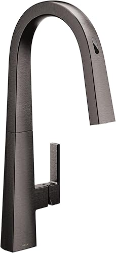 Moen Nio S75005EV2BLS - Grifo inteligente de acero inoxidable sin contacto con control de voz y movimiento S75005EV2BLS