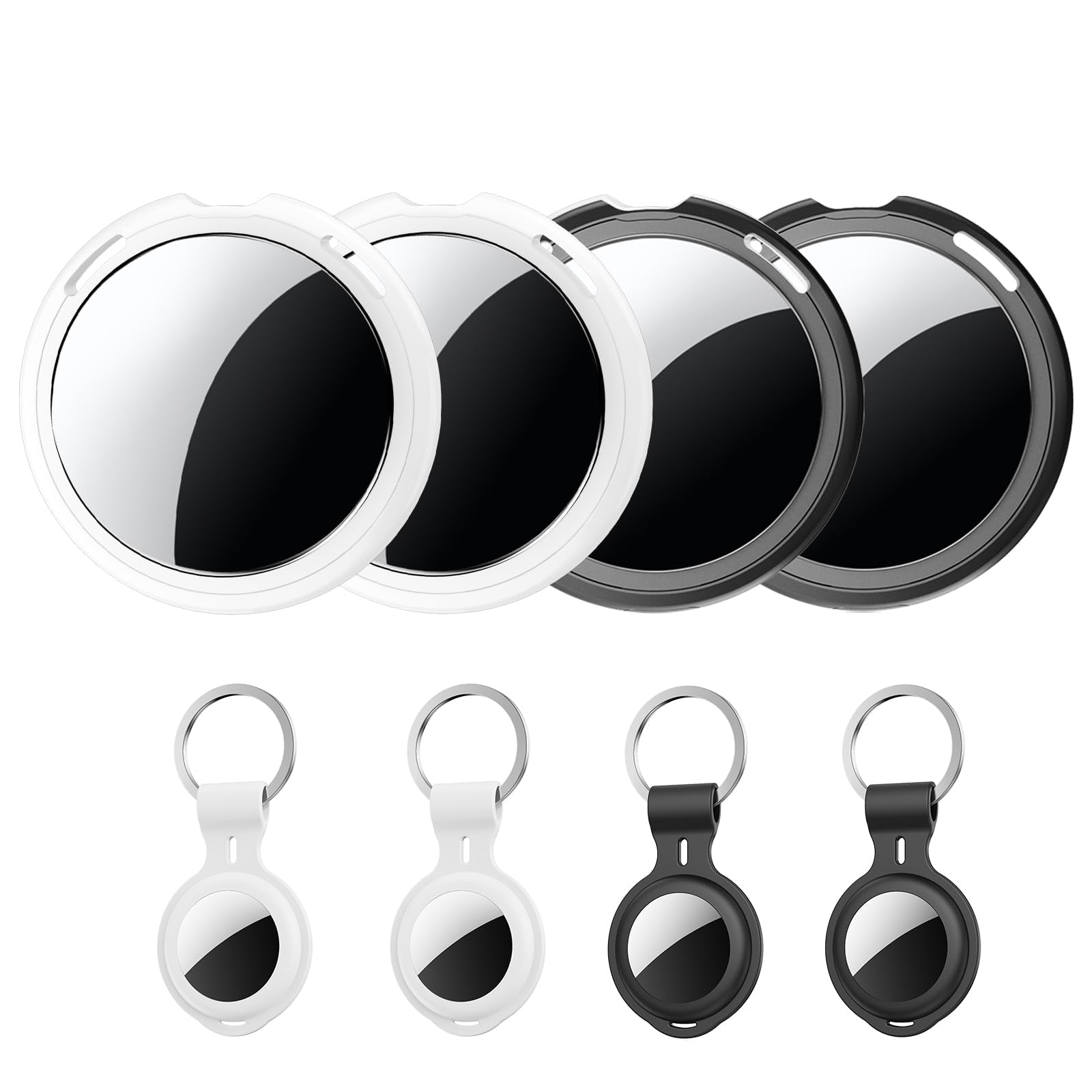 4 Pack Tracker Tags [Apple MFi Certified] Work with Apple Find My(iOS Only) Bluetooth Smart Tags Key Item Finder Waterproof Worldwide Replaceable