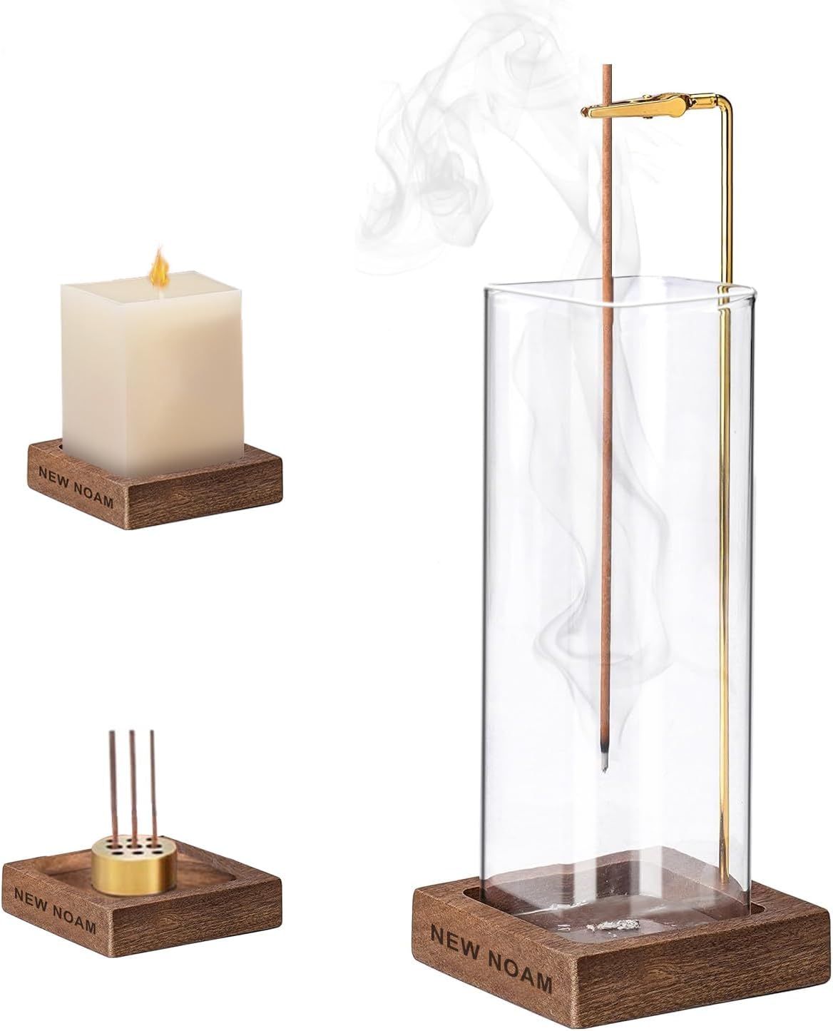 Incense Stick Holder Ash Catcher, Wooden Incense Holders for Sticks Ash Catcher, Handmade