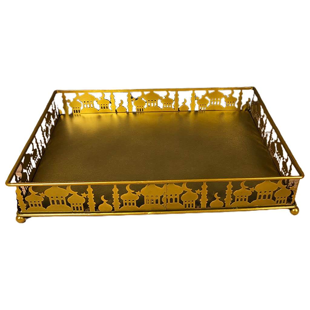 Tsophreniq Eid Iron Cakes Trays Cookie Storage Ornament for Party Festival Table Decorations Use Reuseable Cupcake Stands for Weddings for Dessert Table for Birthdays for Display