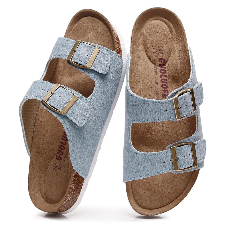 Sandalias de corcho cómodas para mujer, ideales para paseos por la playa en verano