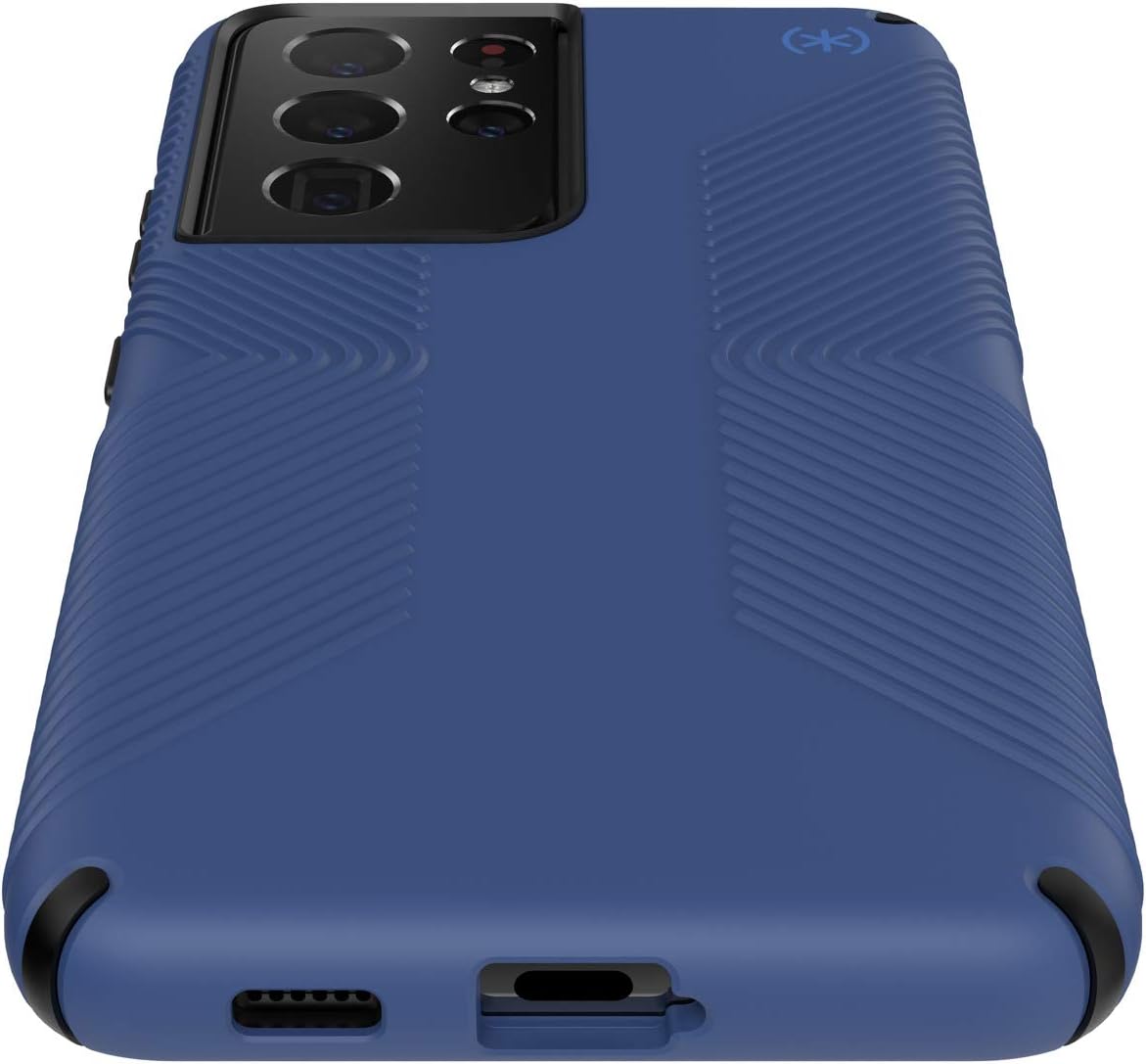 Speck Products Presidio2 Grip Samsung Galaxy S21 Ultra 5G Case, Coastal Blue/Black/Storm Blue