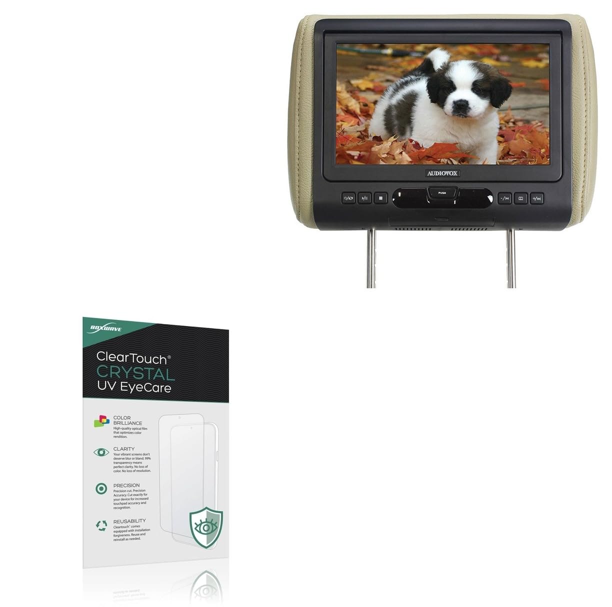 BoxWave Screen Protector Compatible With Audiovox AVXMTGHR9HD - ClearTouch Crystal Anti-UV EyeCare (2-Pack), Filters out Harmful Blue Light Reduce Fatigue