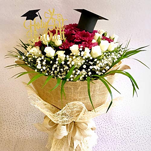 Holy Shit You Did It Cake Topper, Gold Glitter Funny Graduation Cake Decor, Funny Congratulations Cake Topper,Happy 2023 Graduation Party Decorations Photo Prop #TOP5