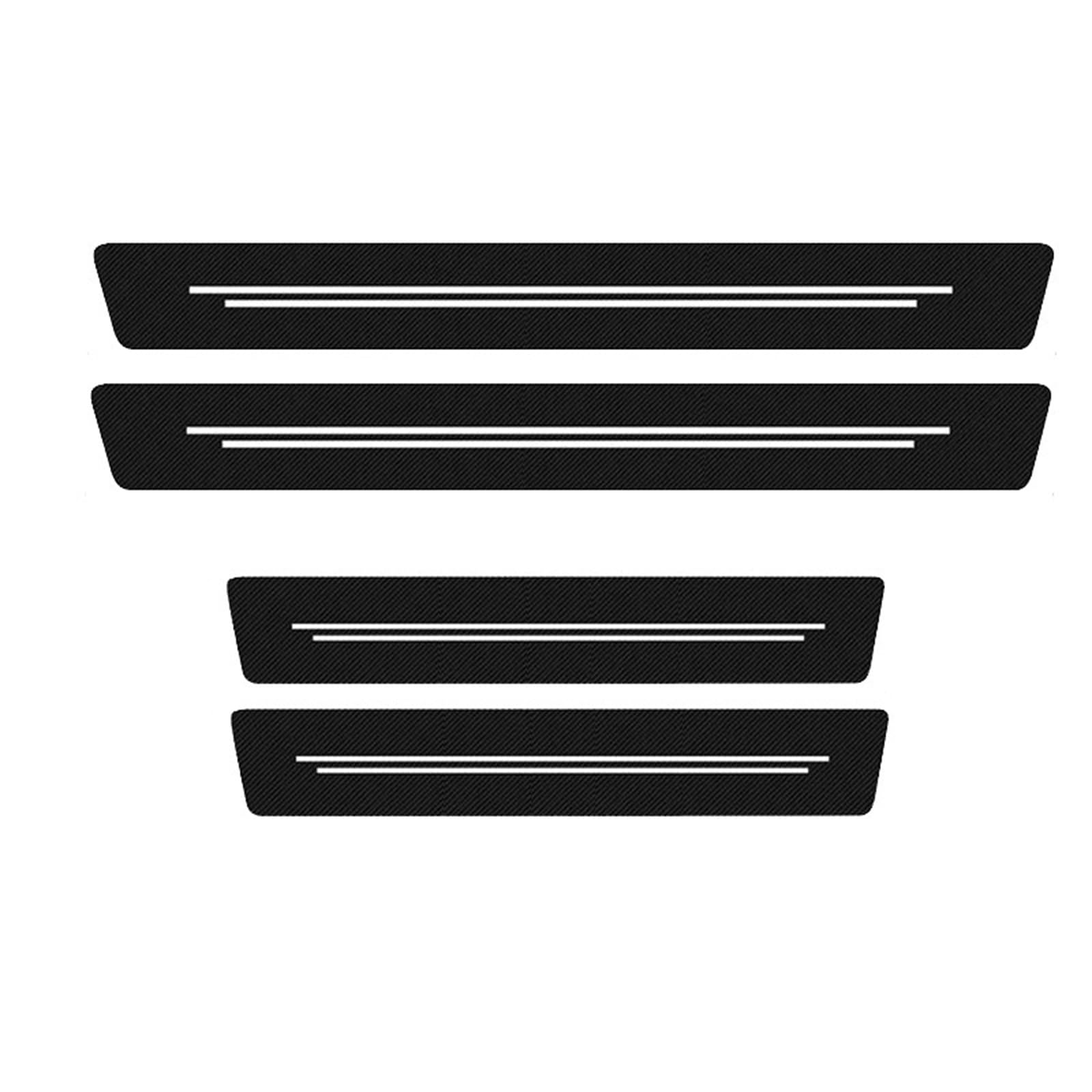 HZYDMEA For Dacia Logan MCV 2020-2026 Car Door Sill Protectors,Carbon Fibre Pattern Car Door Sill Sticker,Anti Scratch Door Sill Guards Car,Resistant Welcome Pedal Protection
