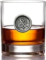 Vista 8 de English Pewter Company Vaso de Whisky Old Fashioned Rocks de 11 onzas con Inicial de Monograma - Regalos Únicos para Hombres - Regalos