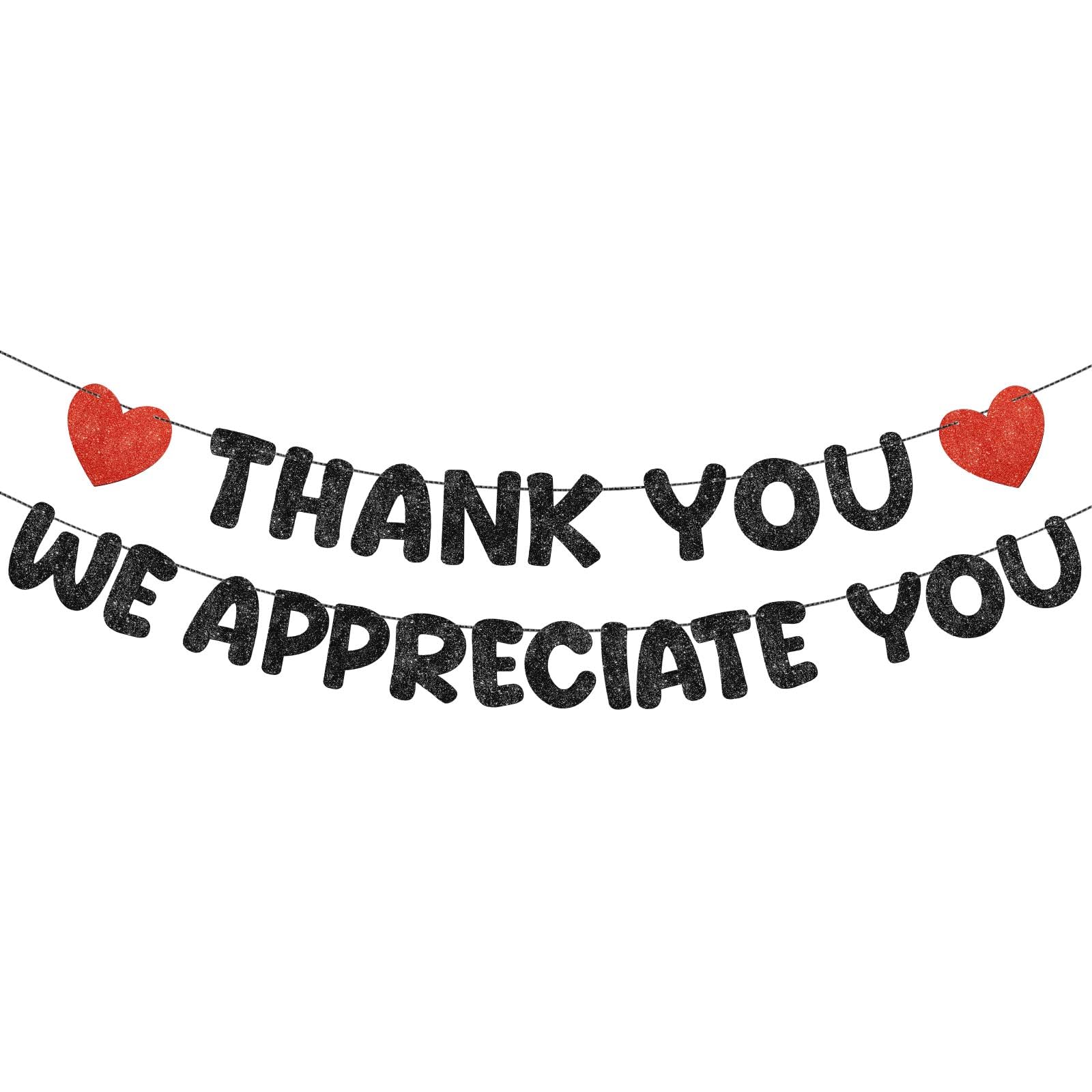 Photo 1 of Fulmoon Thank You Banner, Black, 13.12 ft