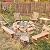 OUSHENG Galvanized Fire Pit Ring for Outside Wood Burning, Metal Firepit Liner for Above Ground Outdoor Camping Beach Backyard Park