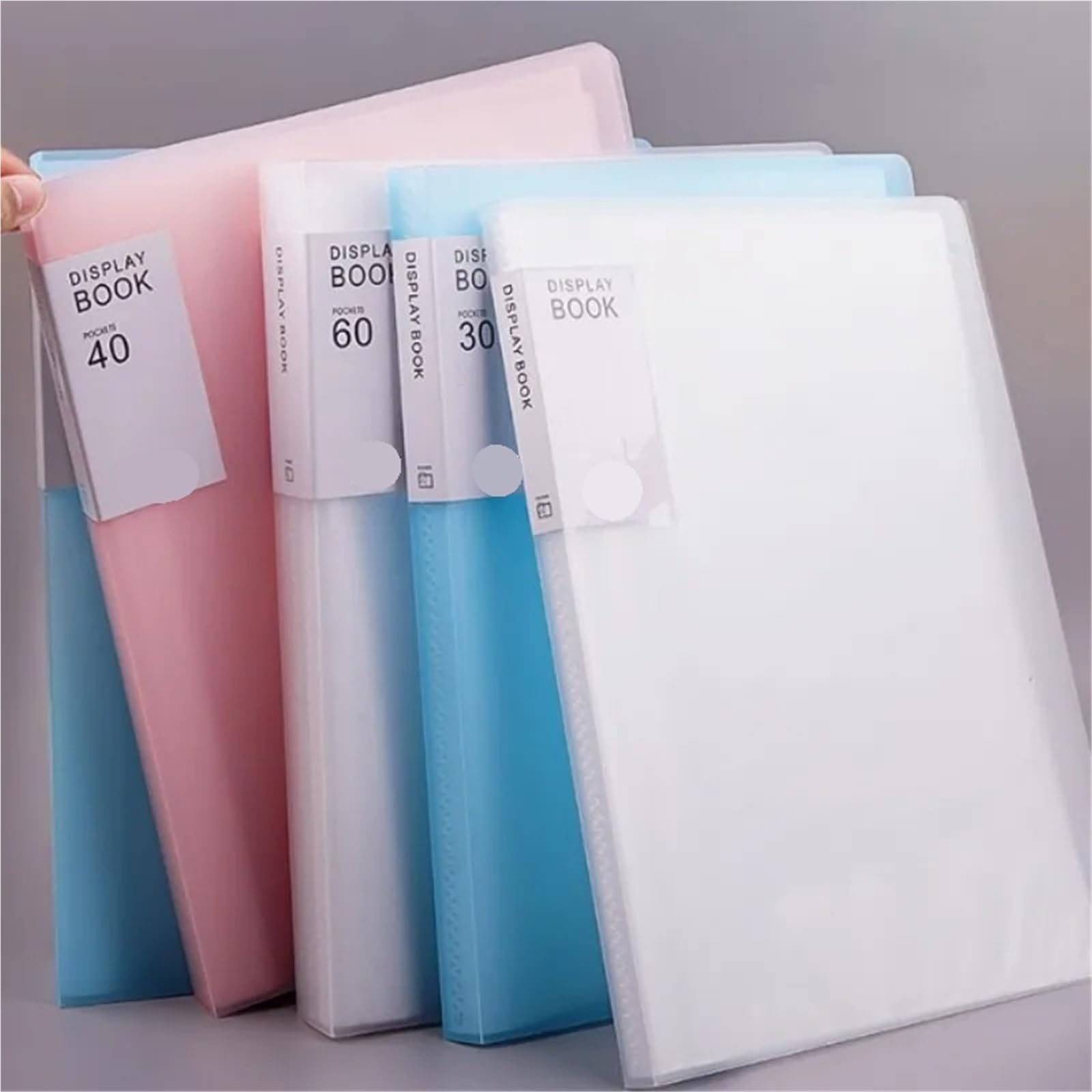 2Pcs Plastic File Folders Für Mappe/Portfolio | For Documents 80/100 Pages Filing Products Office Supplies Desk Stationery Organizer(Blue-80 PAGES)