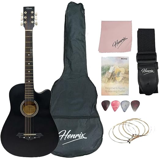 Henrix Cutaway Acoustic Guitar 38 Inch