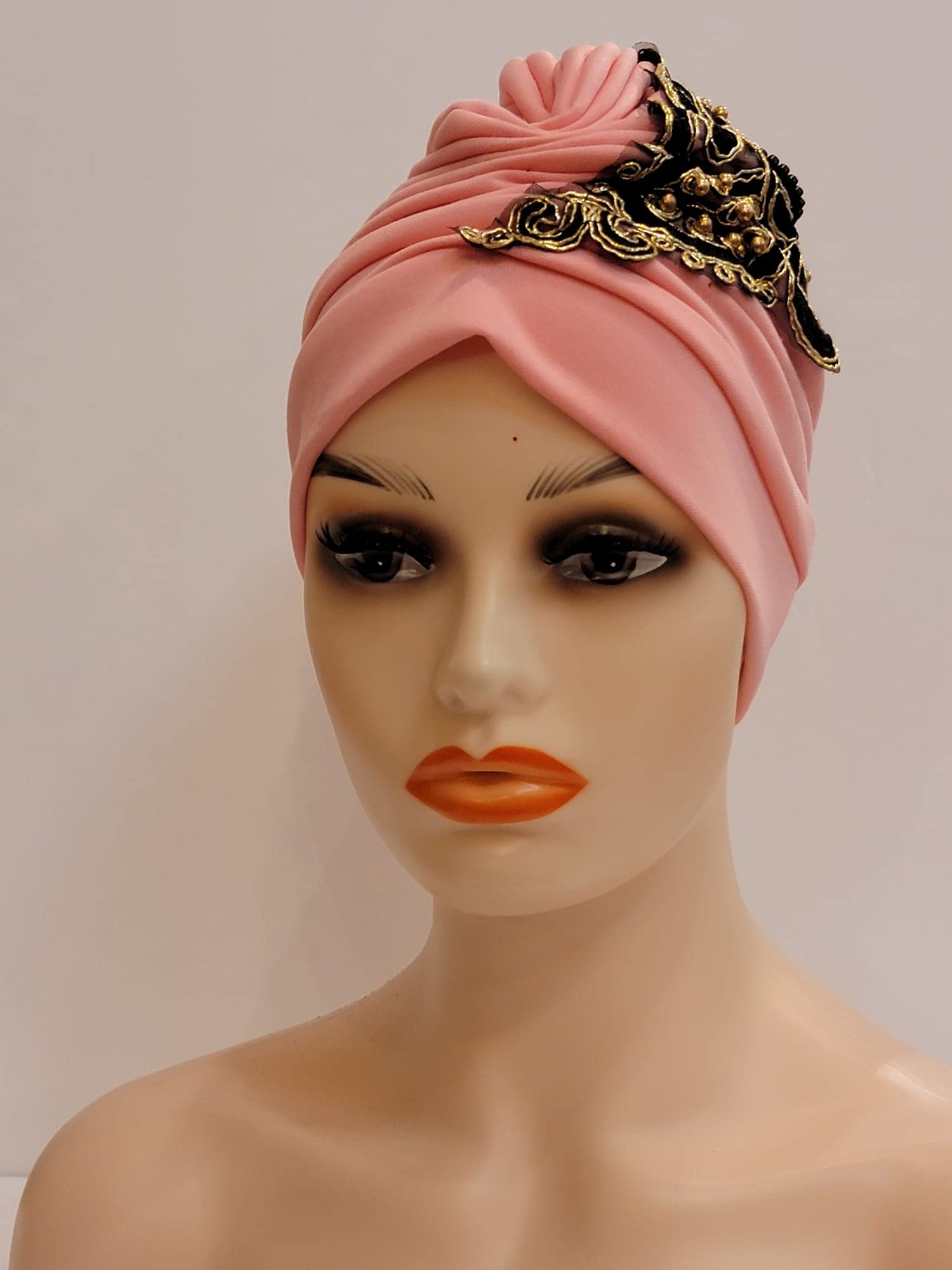 light pink head scarf