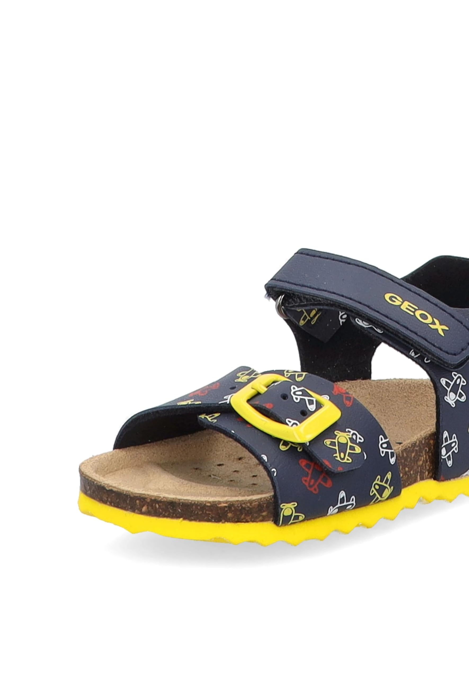 Geox B Sandal Chalki Boy, Navy Yellow, 7.5 UK Child