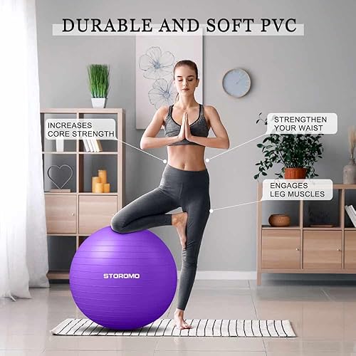 Miniatura 4 de Pelota de ejercicio de embarazo antiestallido, pelota de estabilidad de alta capacidad de peso para yoga, pilates y apoyo laboral, pelota de fitness
