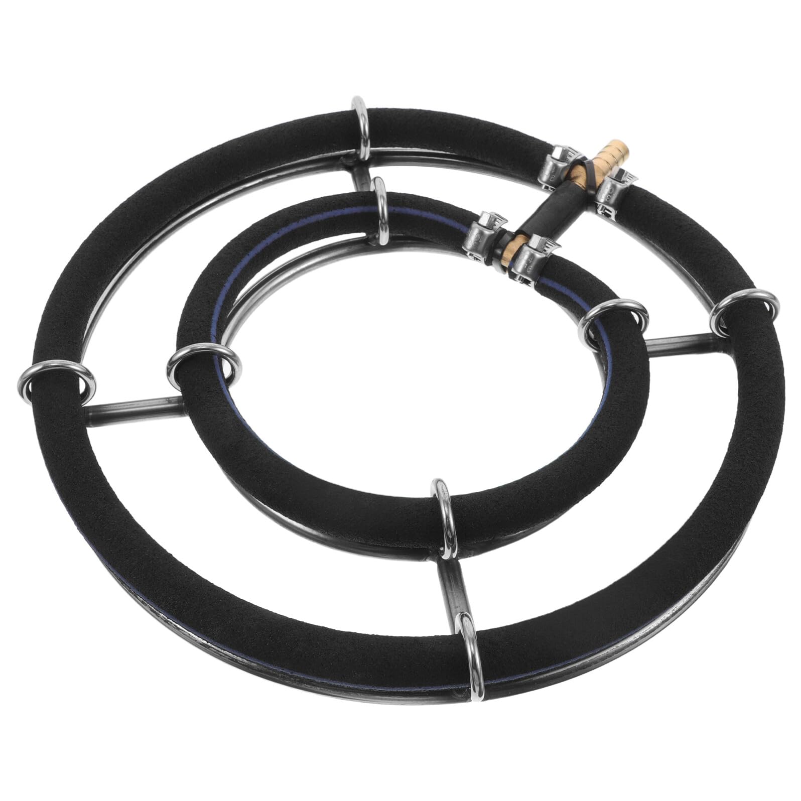 Veemoon Diffuseur d'air Rond Anneau à Bulles en Acier Inoxydable Installation Facile, Usage sous-Marin Longue Durée pour Aération pour Aquarium et Bassin